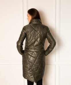 Chaki spalvos moteriška rudeninė striukė