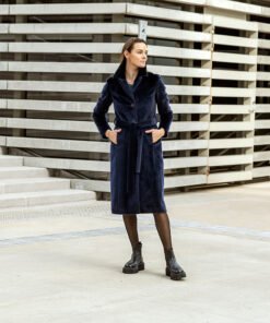 Elegantiškas mėlynas paltas