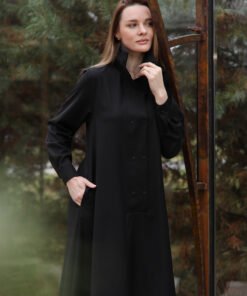 Alternative view of Juoda dviejų eilių sagų suknelė